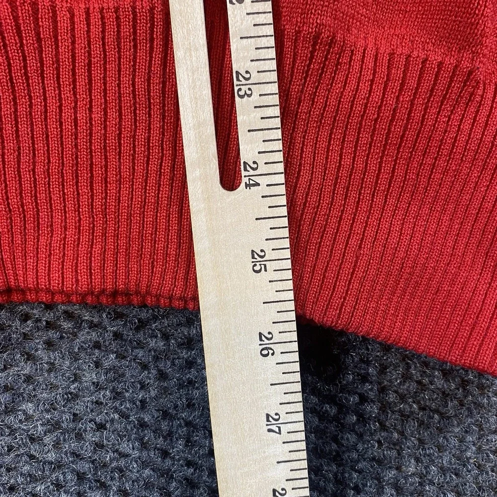 Vintage The North Face Extreme Red Quarter Zip Sweater Men M/L pouch 90s